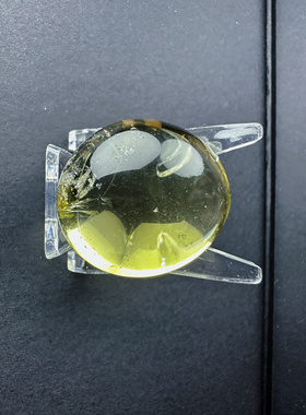 天然黄水晶球摆件真原矿石手工打磨高端招财手把件 26x29x19mm
