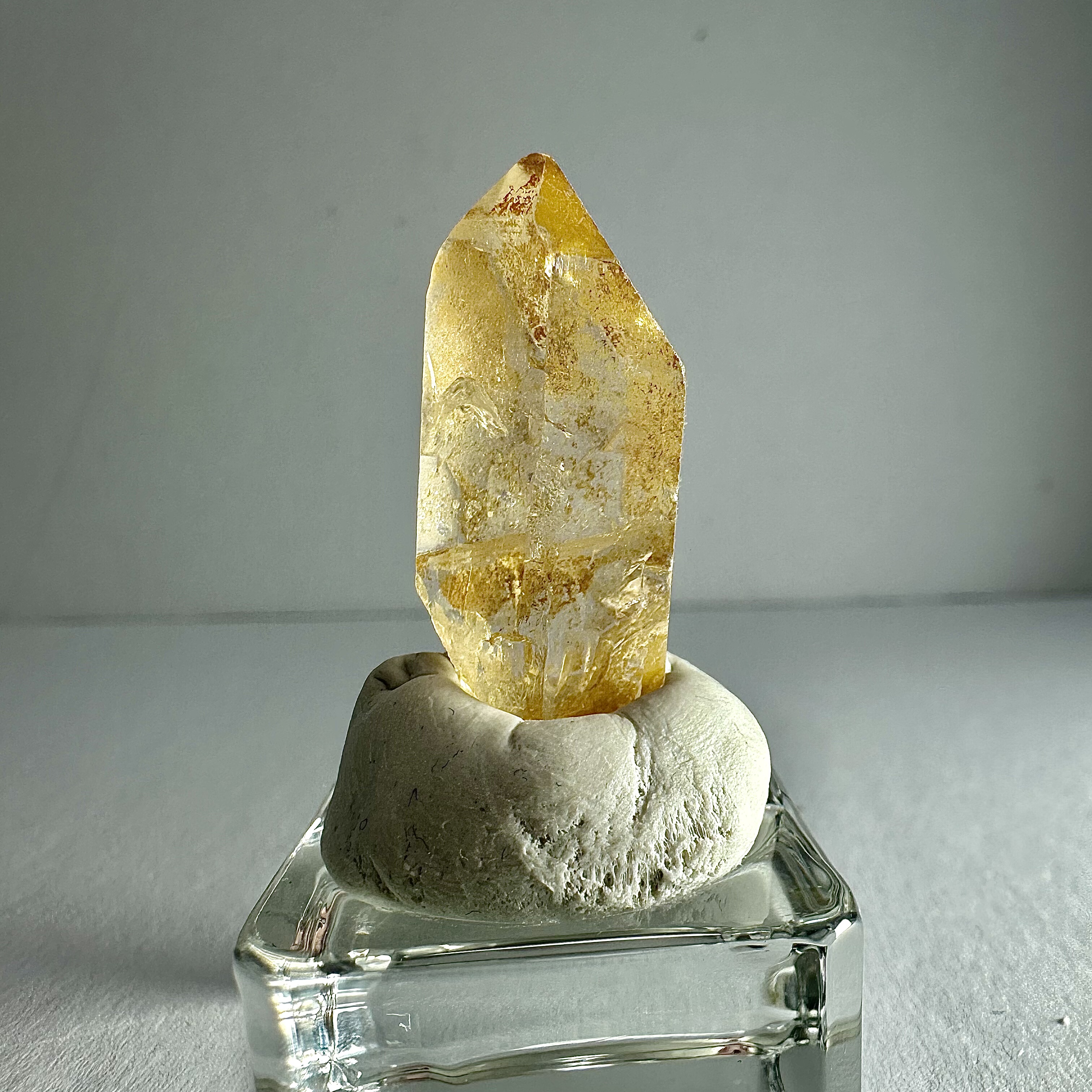 天然西藏喜马水晶高频高能水晶黄金喜马 13x10x31mm 6.3g