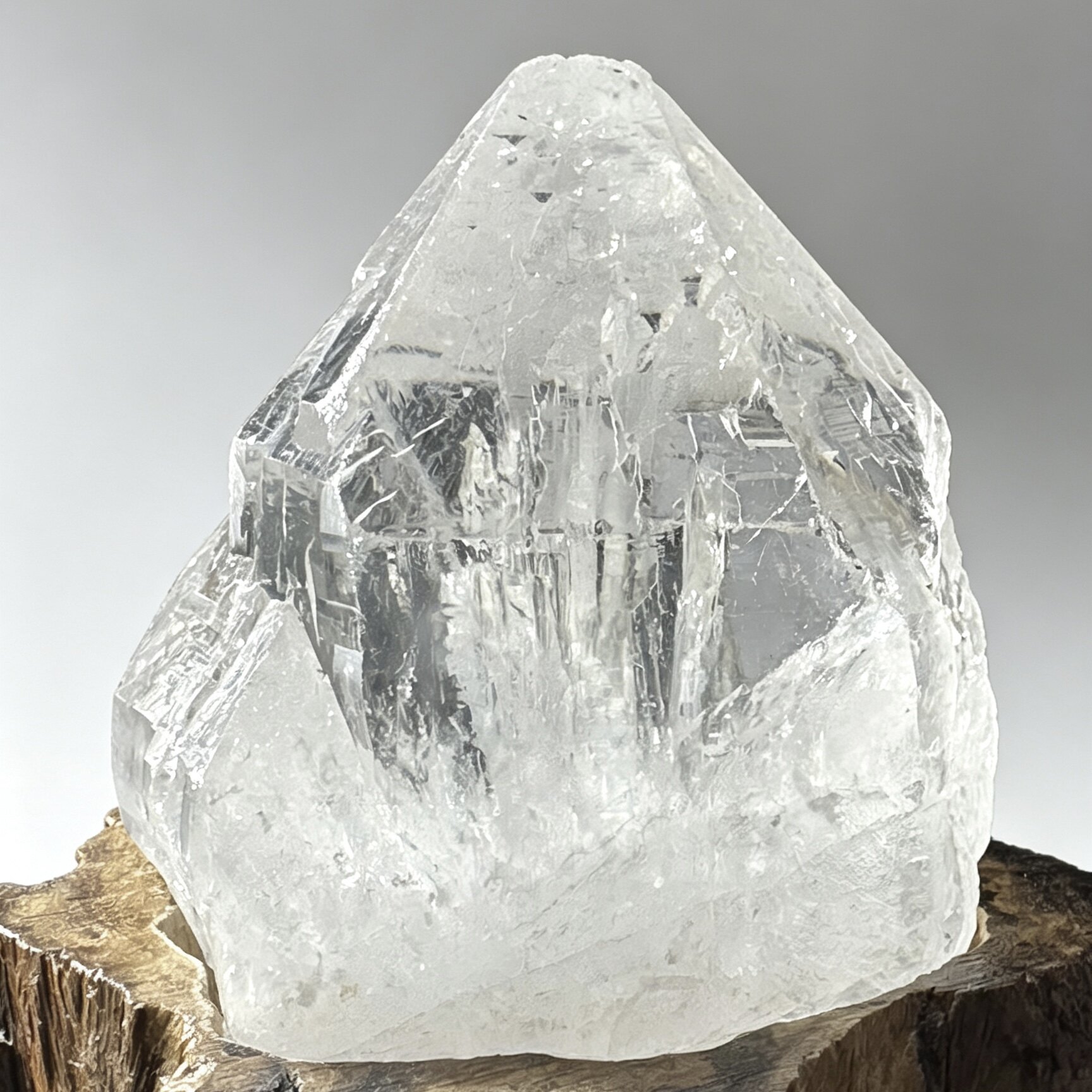 喜马拉雅白水晶原石摆件 山形水晶 大房子 782g