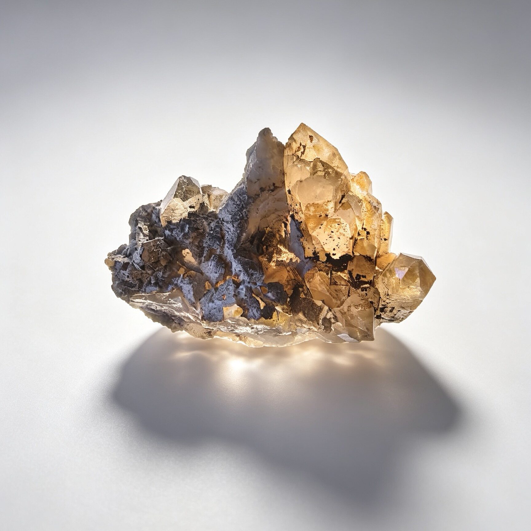 天然西藏喜马拉雅黑火水晶 金山水晶 40.2g 59x41x29mm