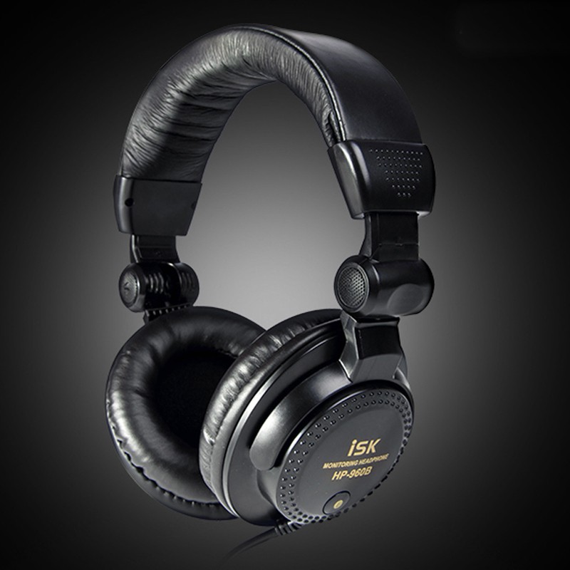 ISK HP-960B头戴式dj监听耳机hifi电脑手机声卡k歌yy主播耳麦3米