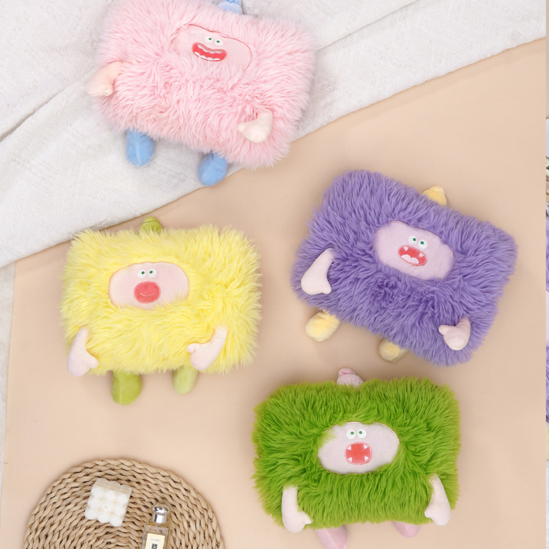 乐雪儿热水袋防爆充电暖宝宝毛绒注水暖手宝暖水袋女敷肚子可爱