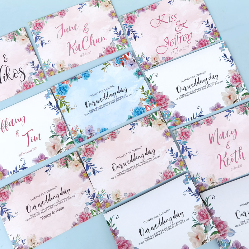 婚礼即日4r相片封套手绘you感谢