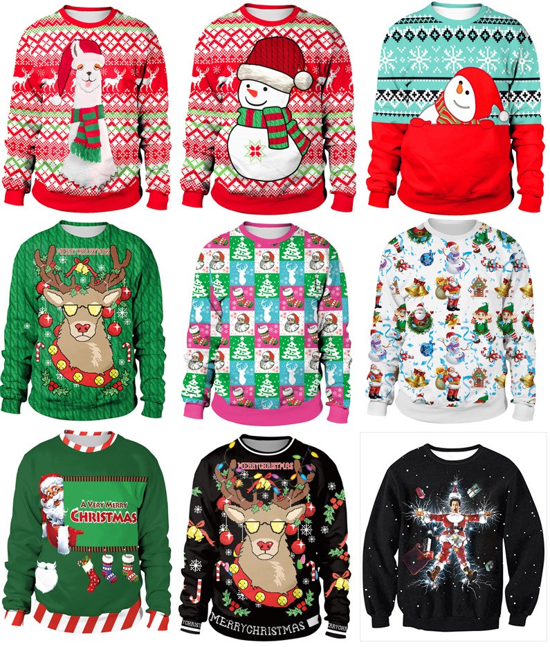ugly christmas sweater women tops gift hoodie for oversized