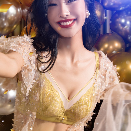 owsL/奥维丝丽兔耳朵超薄杯抹胸软钢圈女调整型文胸内衣2373 C杯