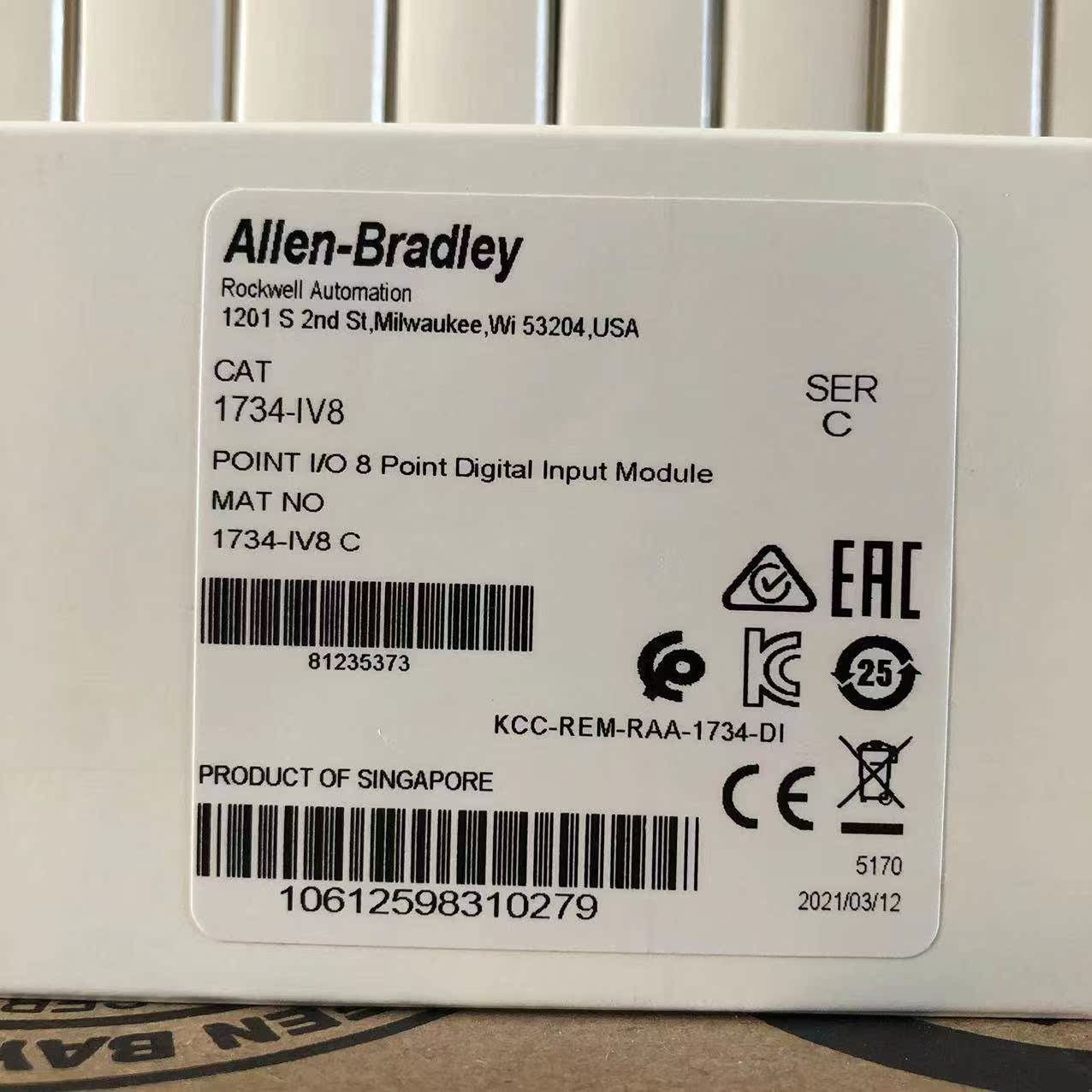 1734-IV8原装美国AB罗克韦尔PLC模块POINTIO系列顺丰包邮询价