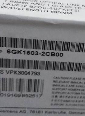 6GK1503-2CB00西门子PLC 模块OLM光纤模块6GK15O3-2CBOO全新原装