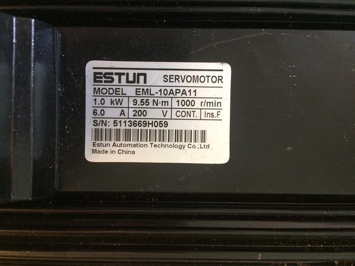 埃斯顿EDB-10APA-H+ 电机EML-10APA11 1KW 1000转 9.55NM 现询价