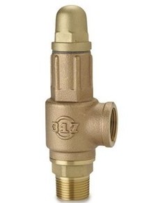 SV-B27进口走水安全阀高压水泵泄压阀青铜黄铜可调式安全阀DN15询