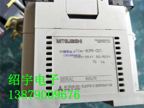实拍 拆机三菱FX2N系列的PLC FX2N-80MR-001测试好 成色好询价