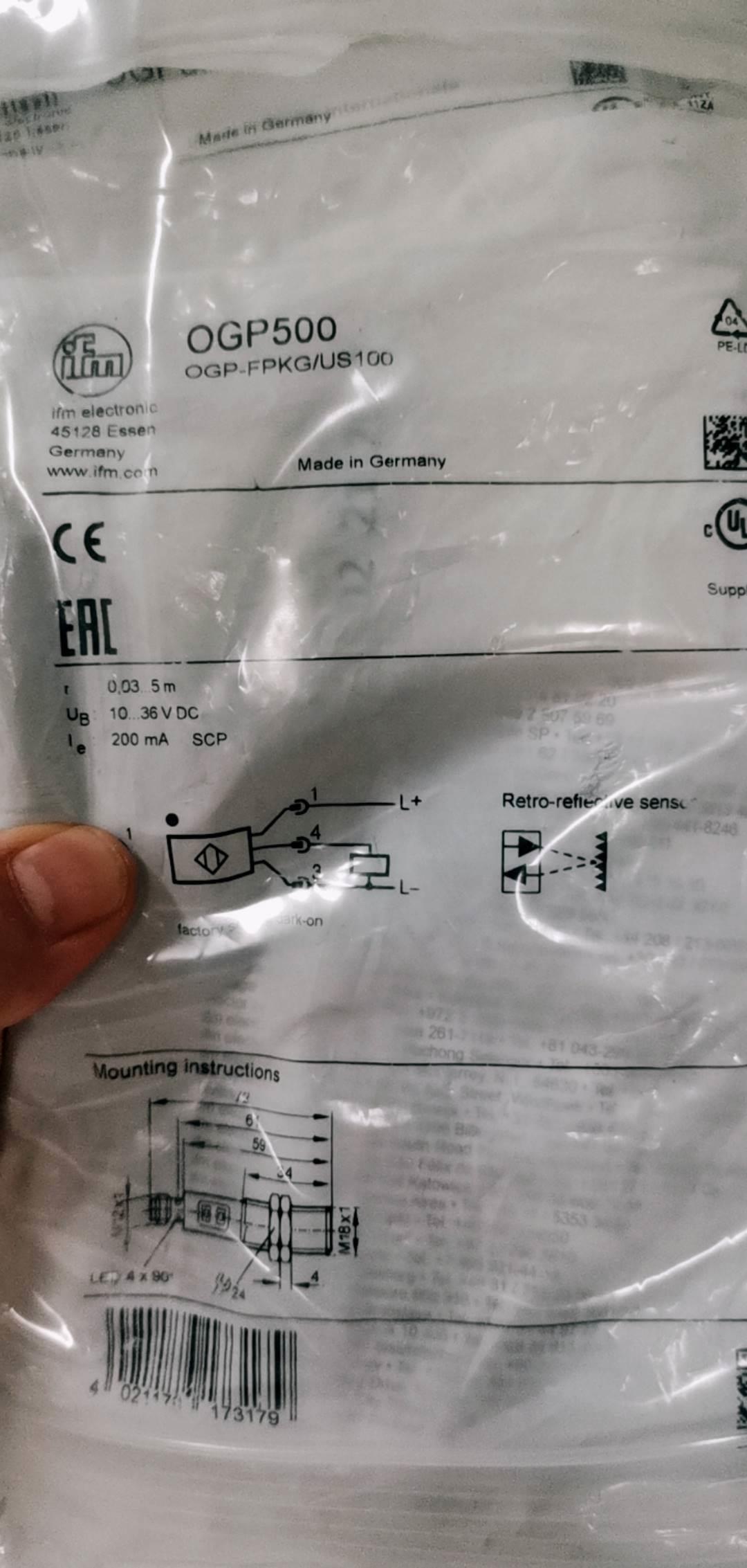 ！IFM易福门全新原装OGP500 0GP500询价