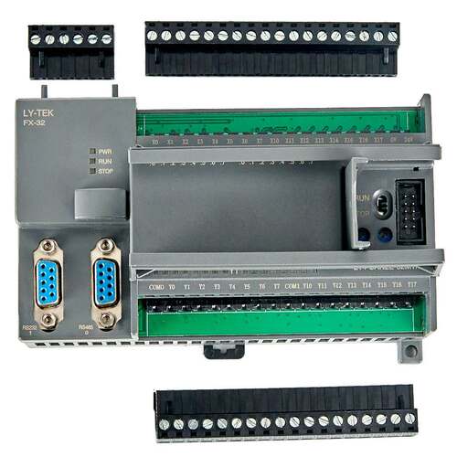 国产凌一兼容三菱PLC工控板FX3U八路高速脉冲MOS管32MT 485Modbus
