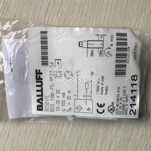 ￥BOS01FE BOS 18M-PS-RE23-S4 全新原装 巴鲁夫 询价