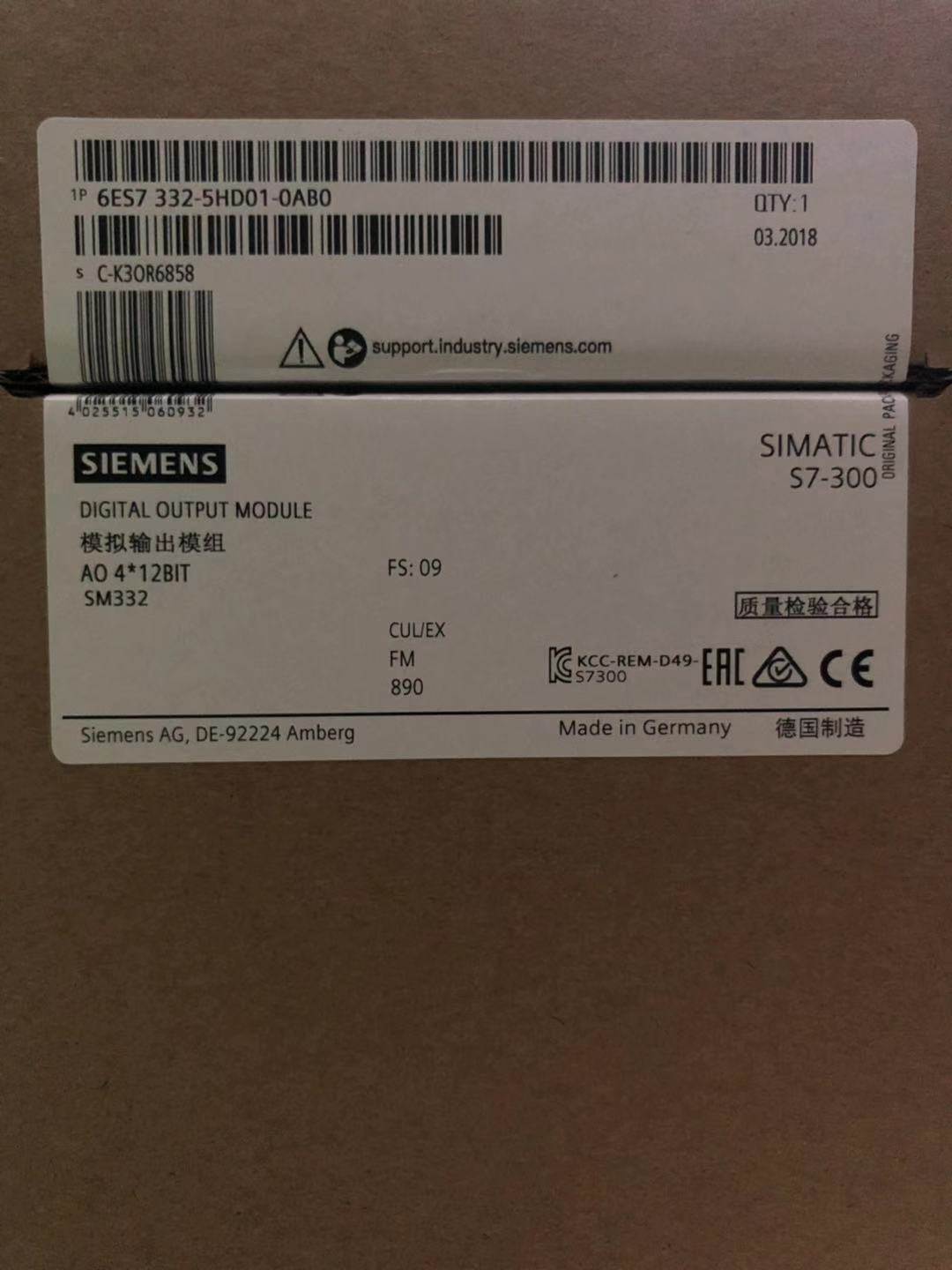 西门子S7-300 plc模块6ES7332-5HD01/5HB01/5HF00-0AB0/OABO现货
