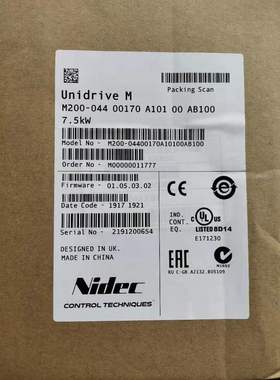 艾默生尼得科CT变频器 M200-01200042A10100AB100 全新询价