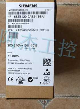 ￥全新原装正品西门子变频器 6SE6420-2AB21-5BA1低价出售包邮询