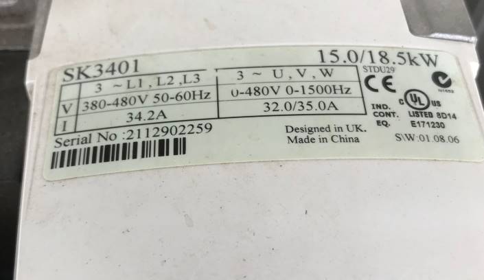 艾默生CT变频器 SK3401 15/18.5KW 拆机包好 质量保证 漂亮 询价