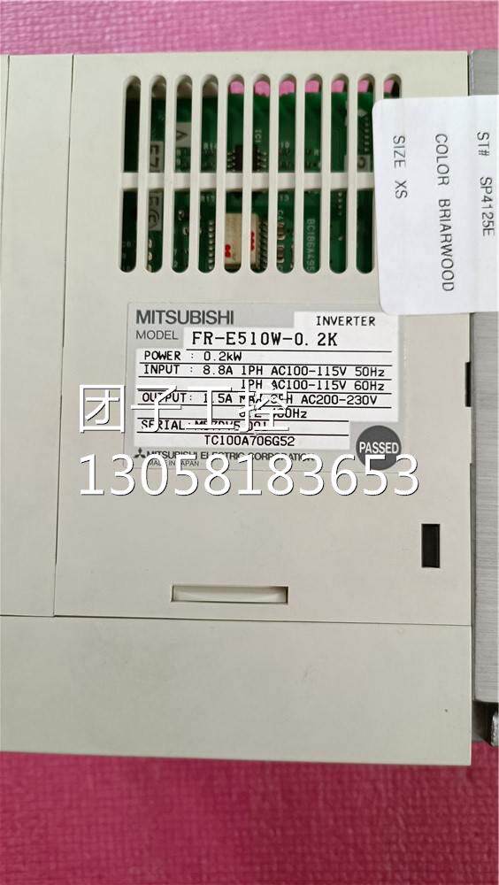 拆机 三菱变频器 e500 0.2kw fr-e510w-0.2k 110v 9成新 质量保