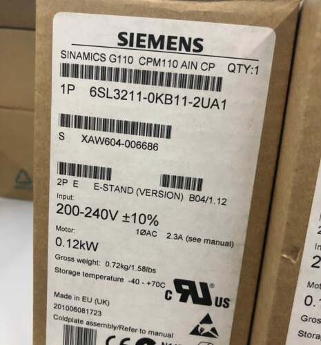 西门子V20变频器2.2KW 1AC 220V 集成C2滤波器6SL3210-5BB22-2AV0
