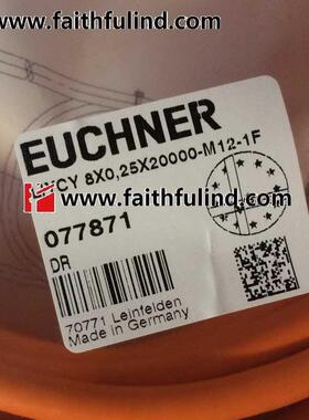 Euhner士 077871 安能全新电缆组件 LIYCY X0.285X20000c-M12-1F