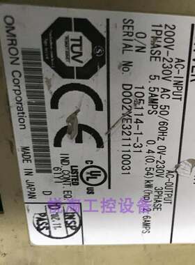 承接维修 R7D-AP04H欧姆龙400W伺服驱动器 有质保询价为准询价