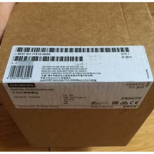 6ES7317-7TK10-0AB0 S7-300 CPU 317t-3 PN / DP中央处理器1024KB