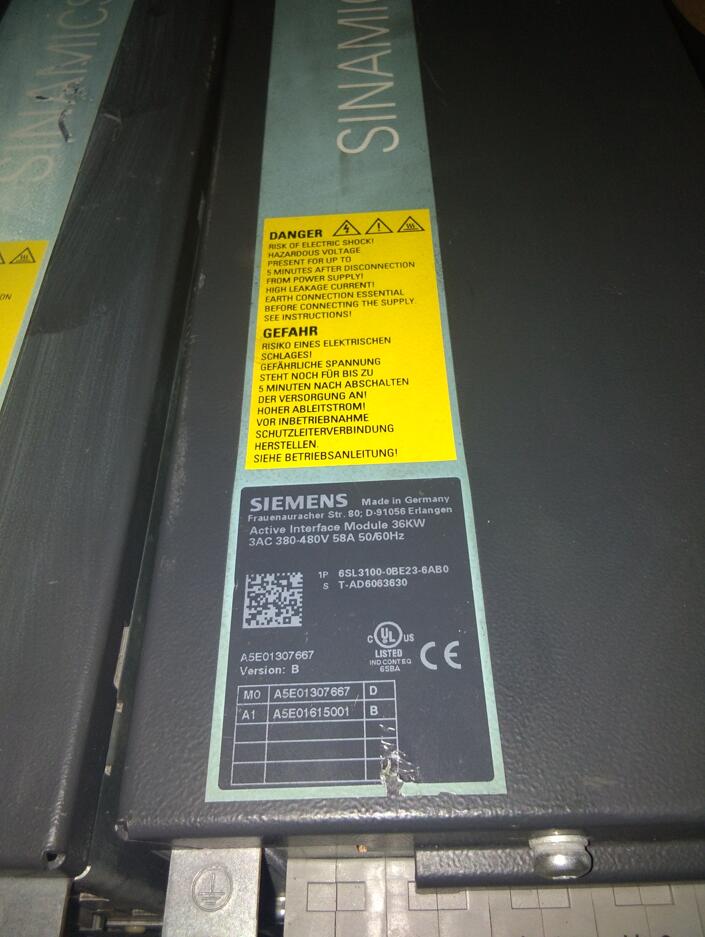 S120德国进口6SL3100-0BE23-6AB0接口模块6SL3OO-OBE23-6ABO 36KW