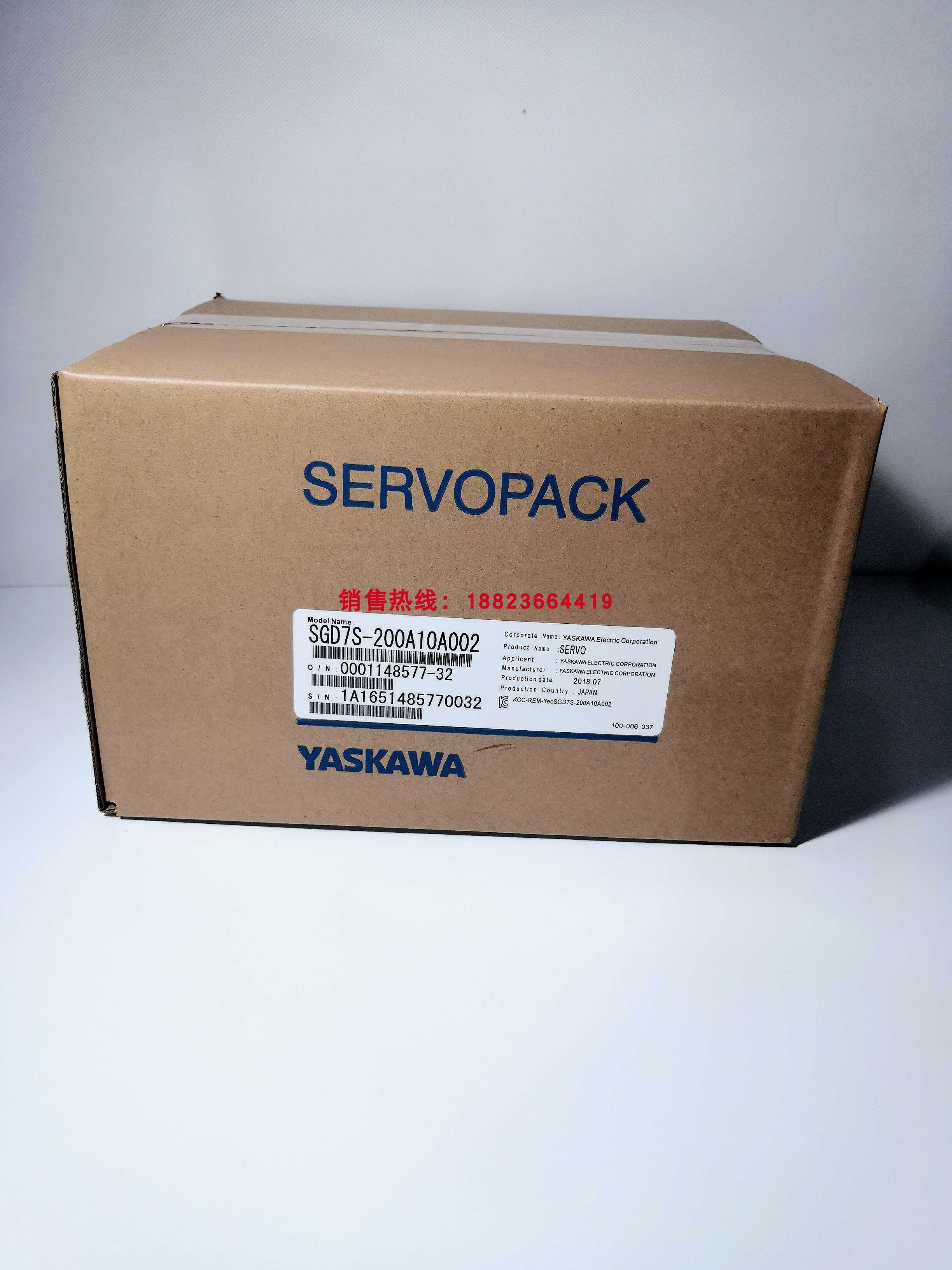 ￥SGD7S-200A10A002 全新原装正品安川伺服驱动器 链接实物拍照询