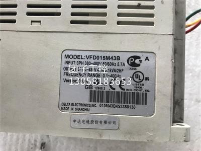 ￥变频器VFD-M系列VFD015M43B 380v 1.5kw拆机功能齐全包好 询询