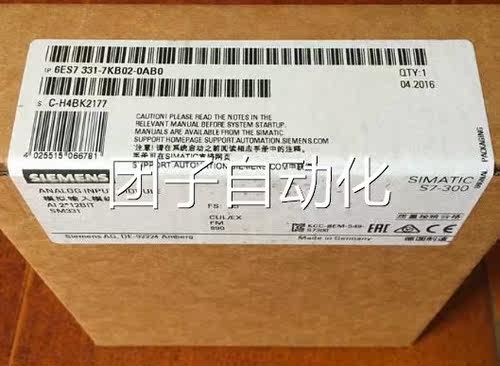 6ES7331-7KB02-0AB0西门子S7-300模拟输入模块SM 331 全新原装询