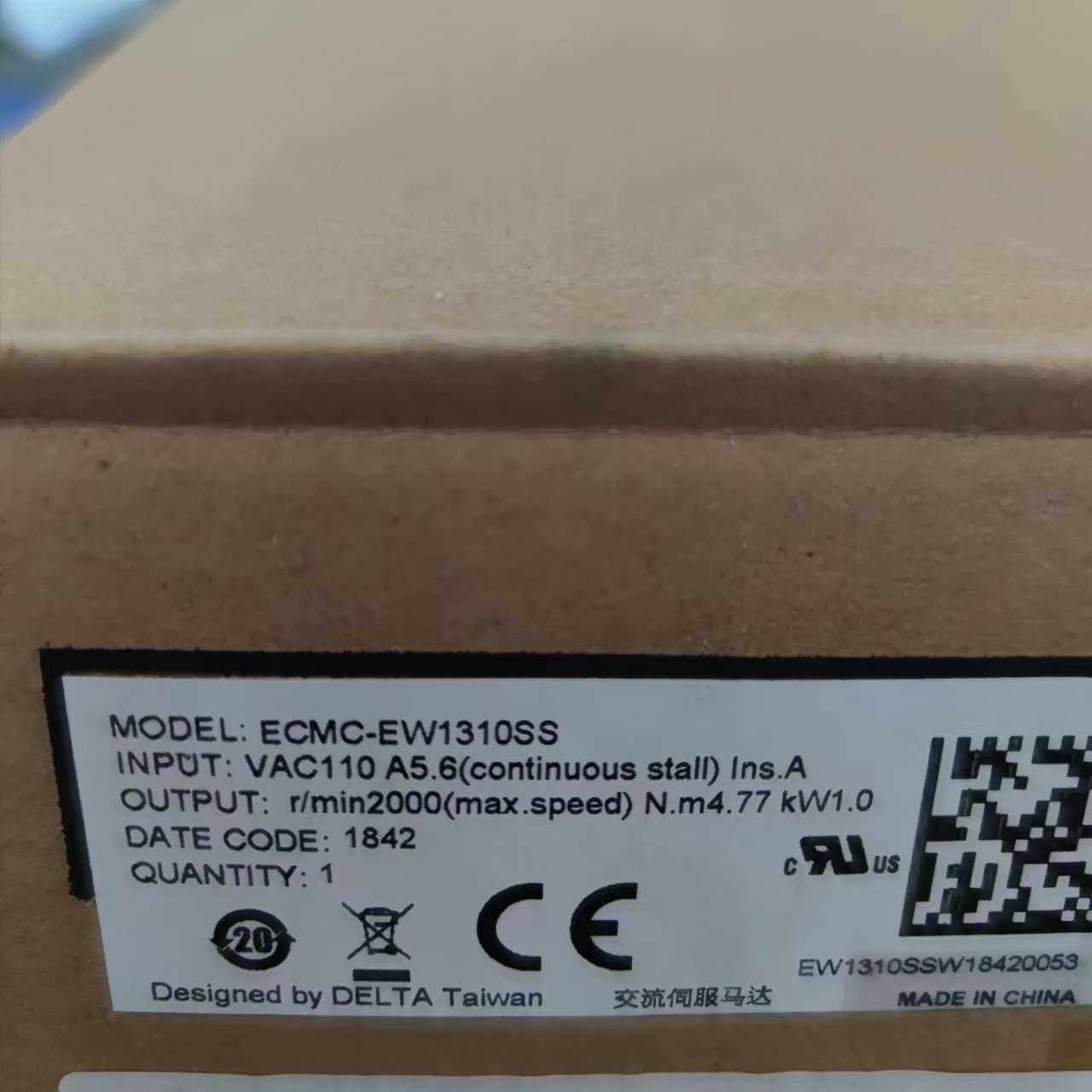 ￥全新原包装台达1000瓦伺服电机ECMC-EW1310SS【带刹车电机】询