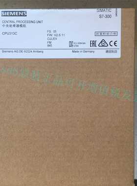 ￥全新原装西门子CPU模块6ES7 313-5BF03-0AB0 特价包邮询价