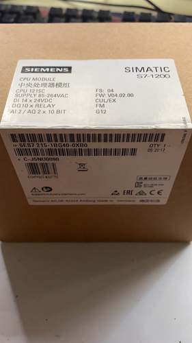 西门子PLC S7-1200主机6ES7 215 6ES7215-1AG40/1HG40/1BG40-0XB0
