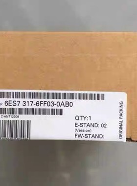 西门子CPU317F-2DP控制器6ES7317-6FF03-0AB0原装全新未拆封询价