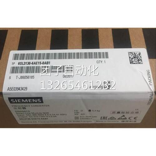 西门子S120电源模块6SL3130-6AE15-0AB1询价