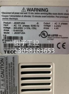 ￥拆机东元伺服驱动器JSDEP-20A 测试好 在拍 询价