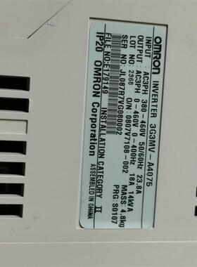 A4007A4004变频器3G3MVA4037A4055A4015欧姆龙A4075询价