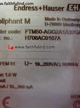 @E+H FTM50-AGG2A1A32GA 恩德斯豪斯全新音叉式物位计 FTM50询价