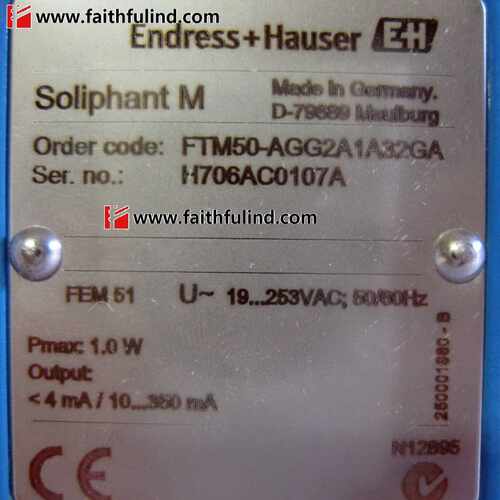 @E+H FTM50-AGG2A1A32GA 恩德斯豪斯全新音叉式物位计 FTM50询价