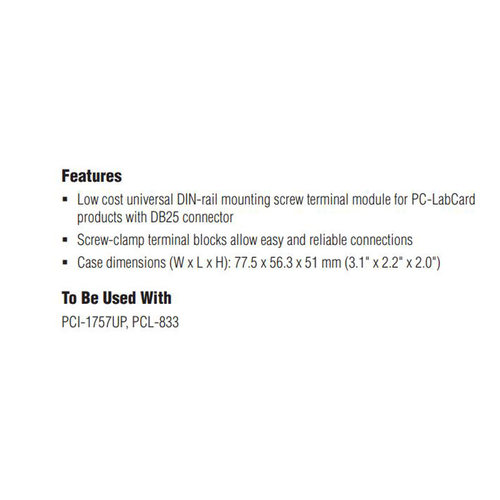 研华PC-LabCards DB-25连接器DB-25接线端子DIN导轨支架ADAM-3925