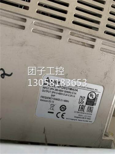 ￥拆机台达VFD-M系列变频器VFD037M43A 3.7KW 380V 包质量 询价