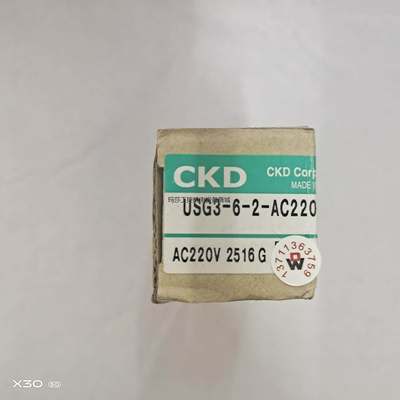 日本CKD喜开理原装进口三通气动电磁阀 USG3-6-2 线圈电压AC220V