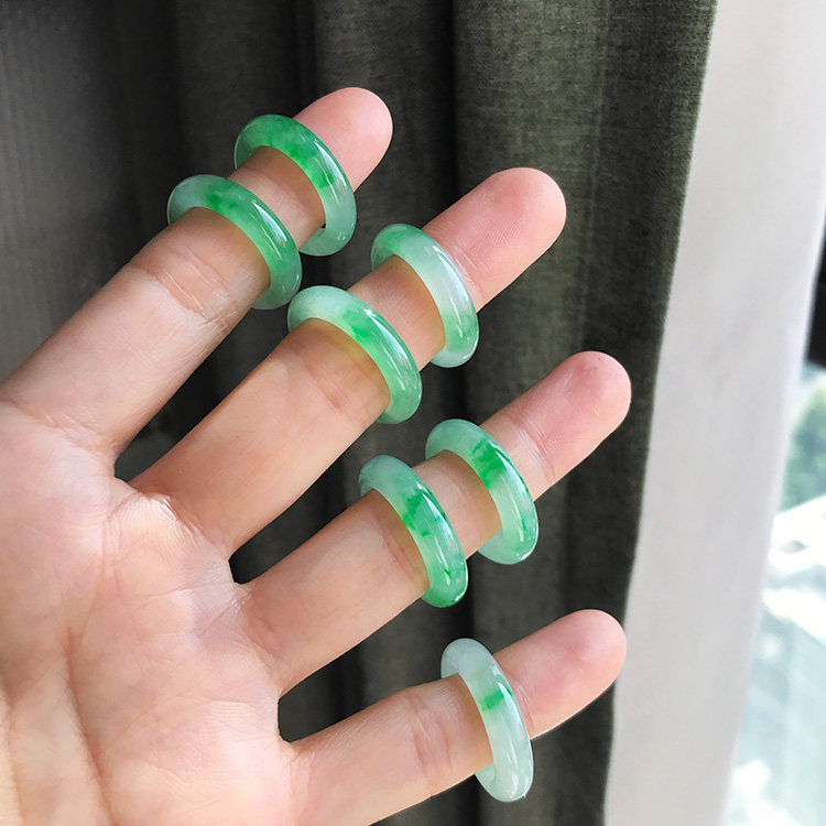 自然光缅甸料天然A货翡翠指环冰种阳绿蓝水飘花乌鸡白冰证书特价,珠宝/钻石/翡翠,戒指/指环,淘宝优惠券,粉丝福利购,淘宝优惠卷