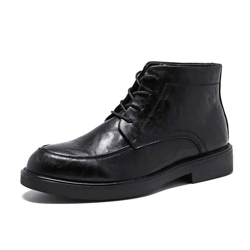 MARTIN BOOTS MENS LEATHER BRITISH STYLE VINTAGE LEATHER BOOTS TIDE CHELSEA BOOTS HIGH TOP BUSINESS DRESS LEATHER SHOES COWHIDE BOOTS
