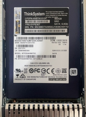 联想960GSATA 01PE307 MTFDDAK960TDC-1AT1ZABLA