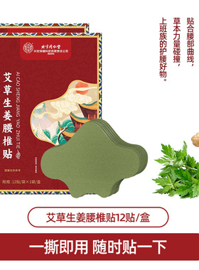 北京同仁堂艾草生姜颈椎腰椎膝盖贴12贴盒关节臻宛艾温敷护理贴