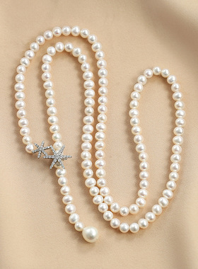 s925银淡水珍珠简约时尚项链气质