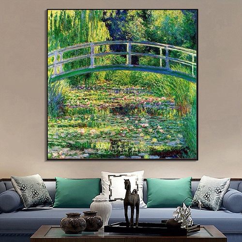 世界名画diy方钻满钻绿色钻石画