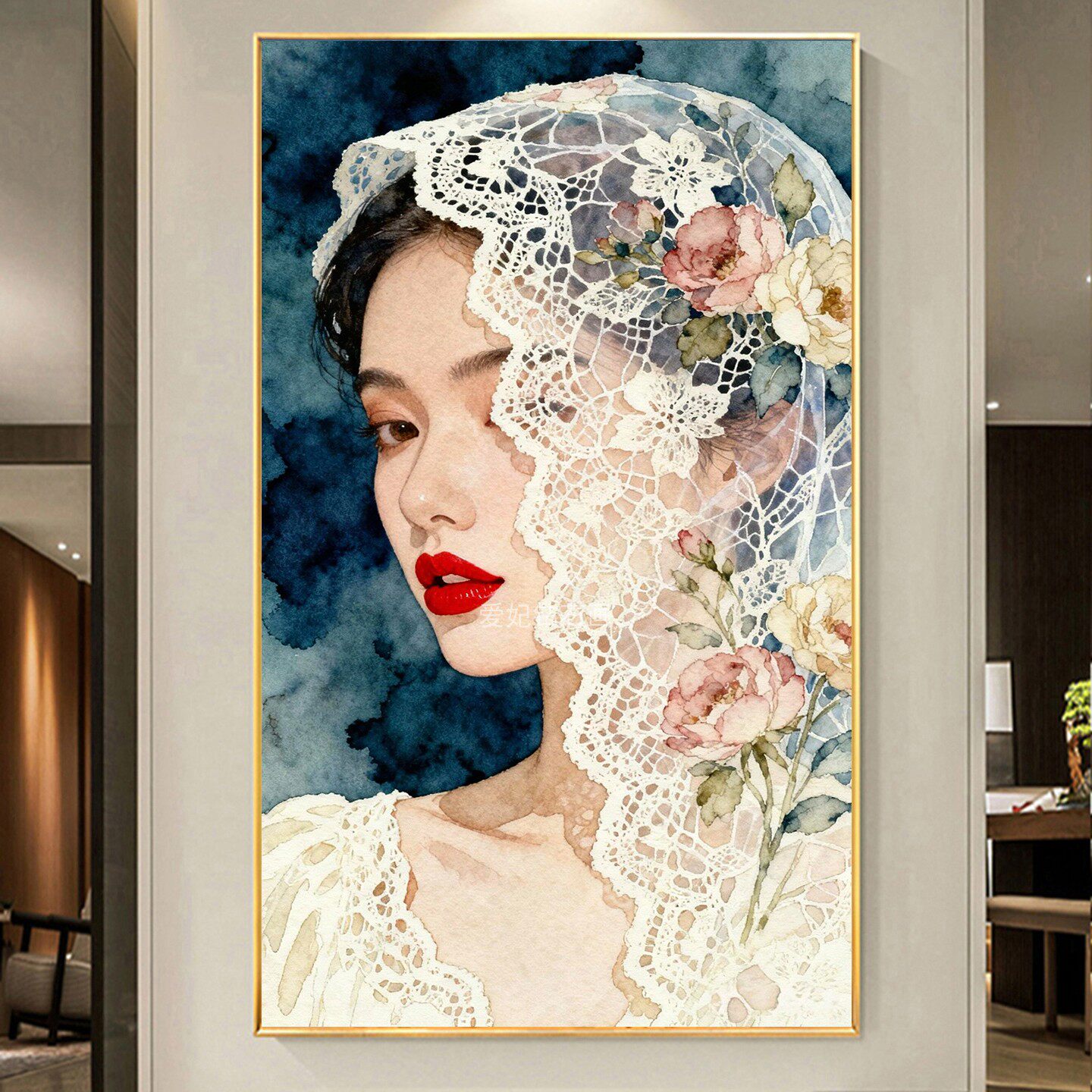2025新款DIY贴钻方钻满钻钻石画钻石绣带钻绣花头纱婚纱美女玄关
