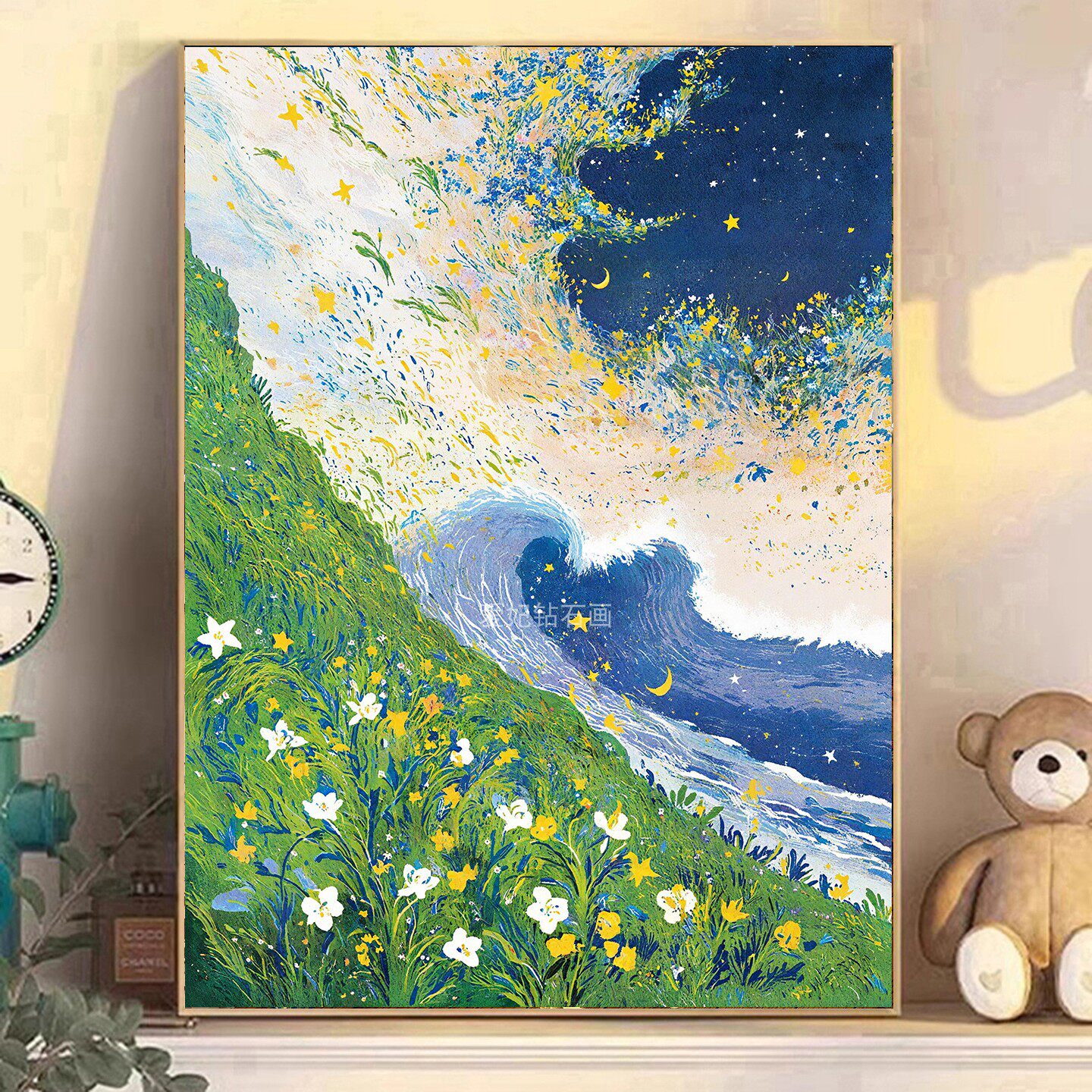 手工DIY高端树脂方钻满钻贴钻钻石画钻石绣星辰大海草地浪花星空